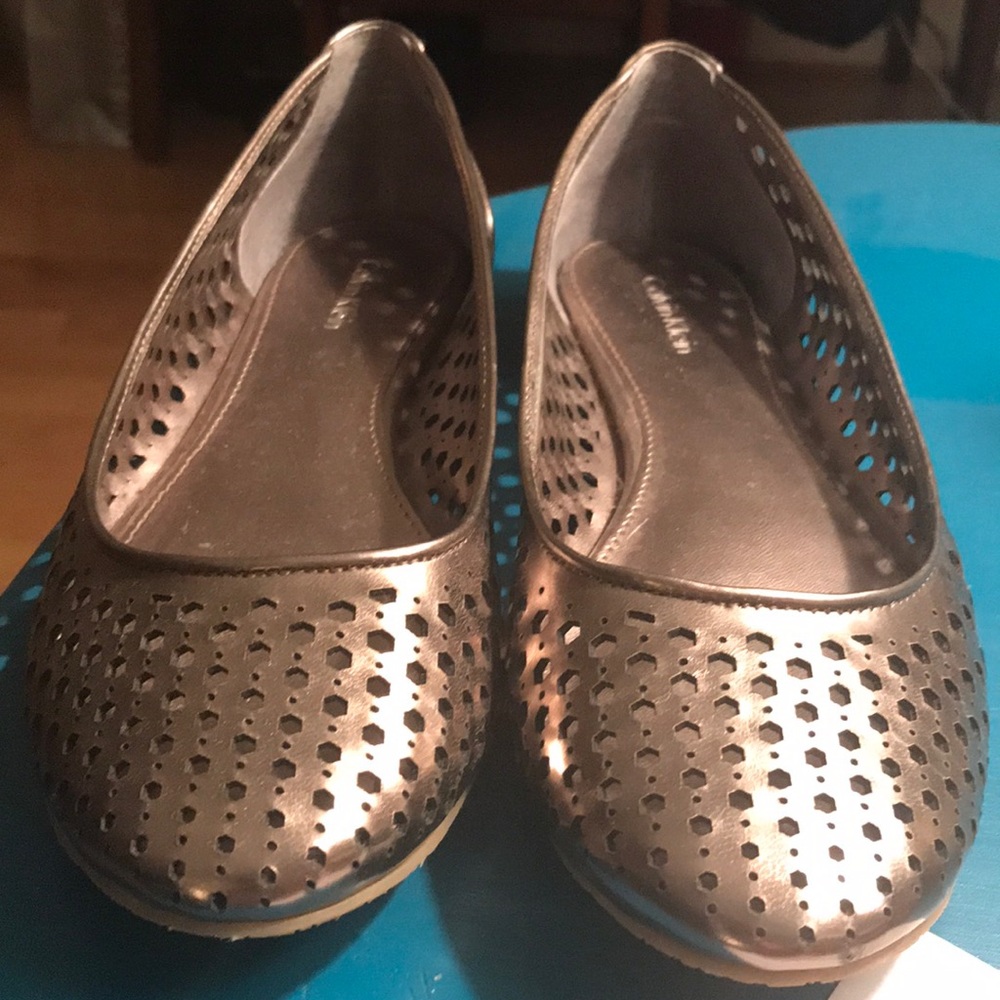 NWOT Gold Calvin Klein Shoes